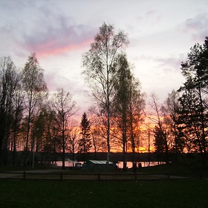 Закат над озером. Экологический центр Бакланово (Смоленская область)