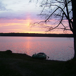 Закат над озером. Экологический центр Бакланово  (Смоленская область)