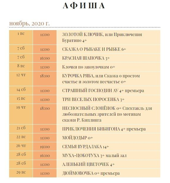 Афиша театров москва ноябрь 2023